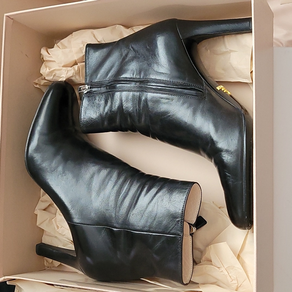 Prada leather booties 39.5